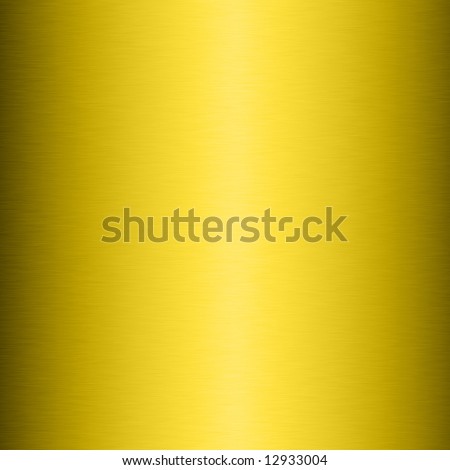 Brushed golden plate texture with vertical highlight