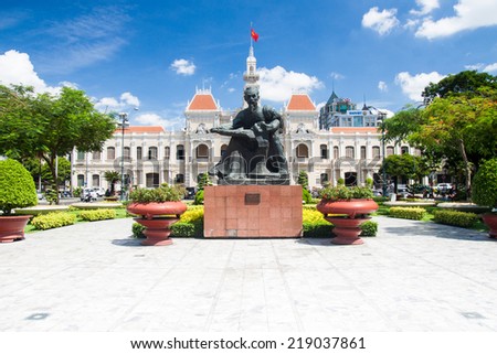 HO CHI MINH CITY, VIETNAM - 13 AUGUST 2013 : Saigon Square, one of the most popular place in Ho Chi Minh City.