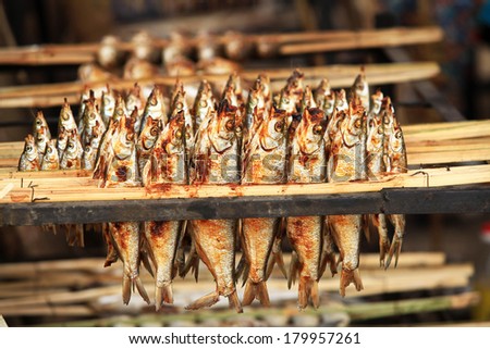 Roast fish - a popular kind of street food