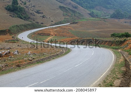 A long road shaped \