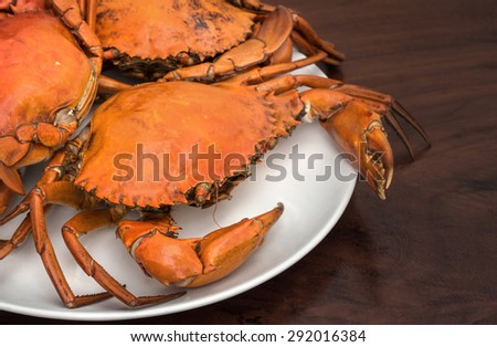 Hot Steamed black Crabs