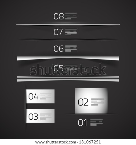 Set of modern web box shadows and dividers Set of modern web box shadows and dividers