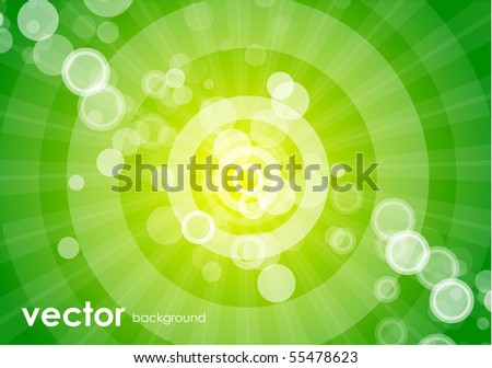 stock vector Green circles Vector abstract background