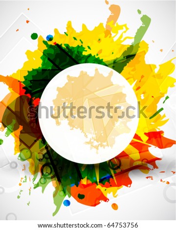 Vector colorful splatter background