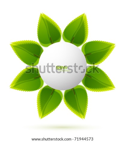 Vector Leaf Circle - 71944573 : Shutterstock