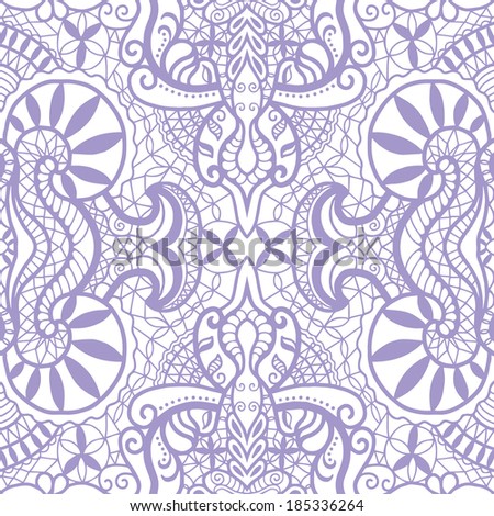 Seamless background, retro geometric ornament, lace pattern, abstract decoration, hand-drawn artwork, sketch, raster version