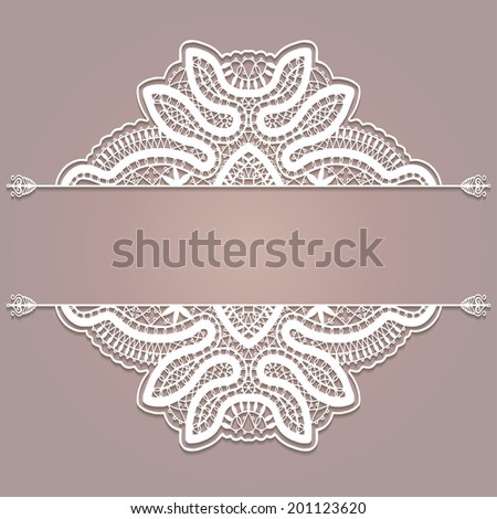 Abstract decoration, lace frame border pattern, ethnic ornamental background, invitation card design, hand drawn artwork, raster version
