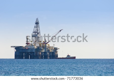Gas and oil rig platform