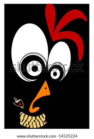 funny chicken pictures. stock vector : Funny chicken