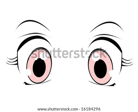 anime eyes. Cute anime girl eyes