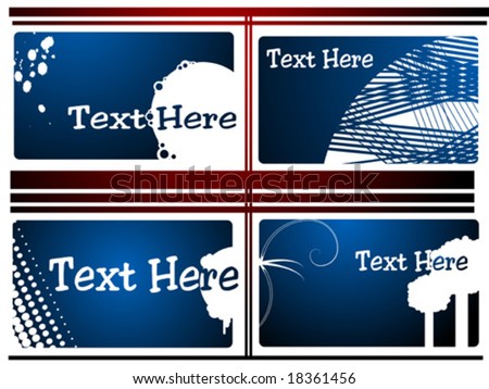 business cards samples. stock vector : Business card