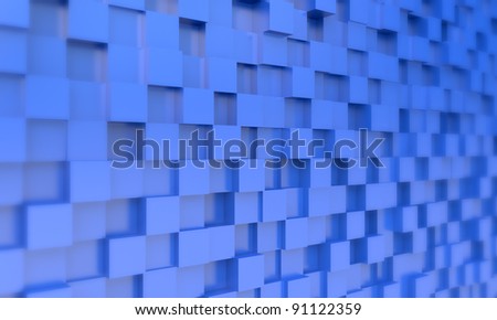 Abstract cube wall