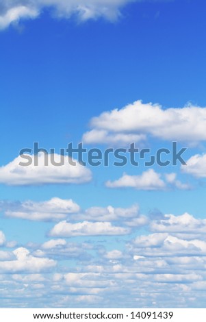 Photo of bright summer sky with perfect blue gradient