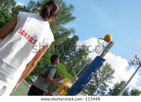 stock photo : Netball Umpire