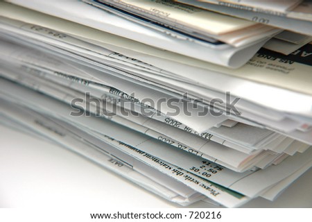 Stack of Bills and Invoices