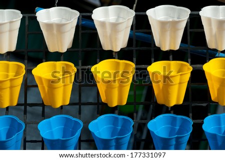 The Plastic color cup.