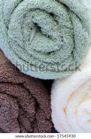 close up of towels,portrait orientation,ideal background