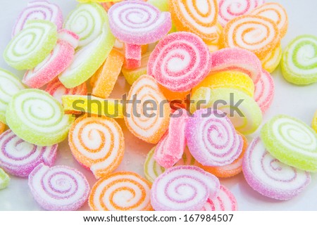 sweet jelly candies,dark background concept