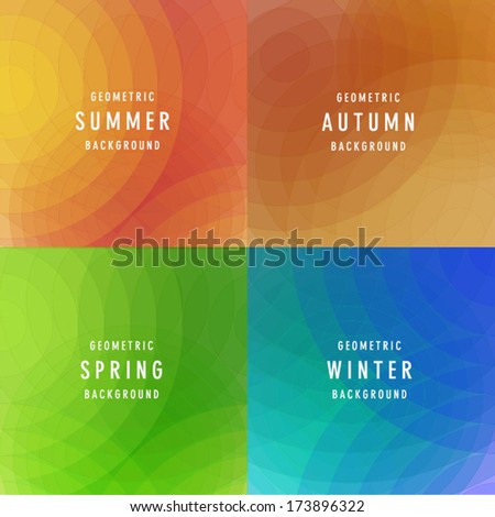 Geometric four Seasons Backgrounds