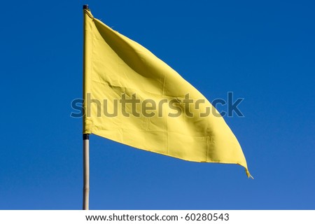 Yellow flag with blue sky
