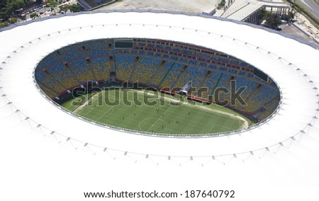 RIO DE JANEIRO BRAZIL FEBRUARY 28 2013 Aerial Photo of Maracana Stadium RIO DE JANEIRO BRAZIL FEBRUARY 28 2013 Aerial Photo of Maracana Stadium