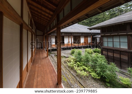 inner courtyard at Tamozawa Imperial Villa in Nikko, Japan