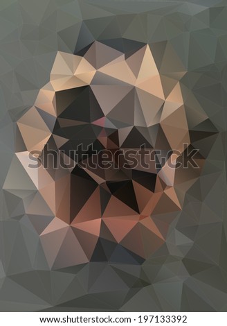 An abstract geometric pattern, with a rose gold and  grey color theme, made with Delaunay Triangulation
