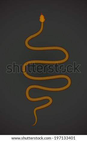 A graphic of a generic looking brown snake \