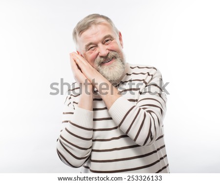 elderly man wants to sleep with his head on his hands