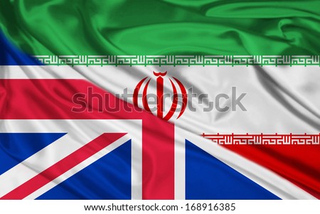 Iran UK flag