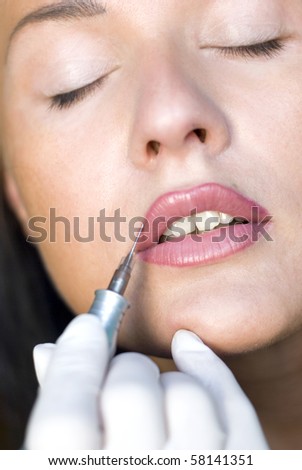 stock photo : Permanent make-up (tattoo)