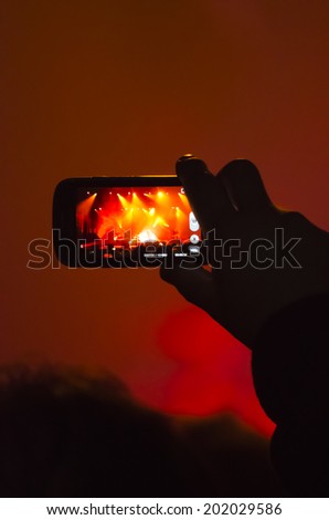 mobile phone on concert