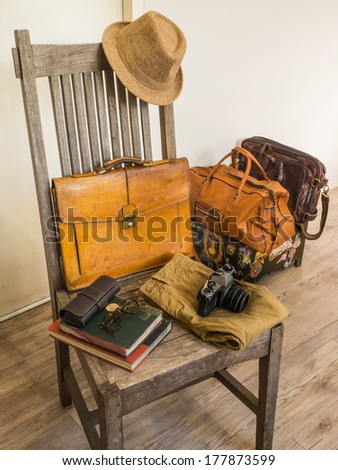 Vintage male bag and accessory