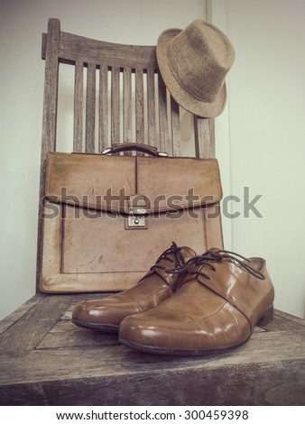 Vintage fashion bag , shoes ,hat , accessories( Vintage tone color )