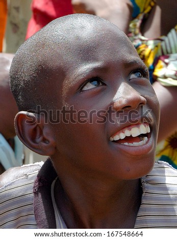 BANJUL, GAMBIA - SEPTEMBER 17: Portrait of unidentified Mandinka child, September 17, 2005 in Banjul, Gambia. The major ethnic group in Gambia is the Mandinka - 42% of the total population.