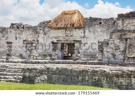Tulum, archeological site in the Riviera Maya, Mexico. Site of a Pre-Columbian Maya walled city serving as a major port for CobaÂ¡