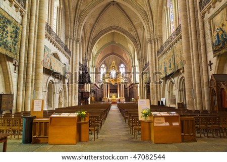 Angers Cathedral interior. France