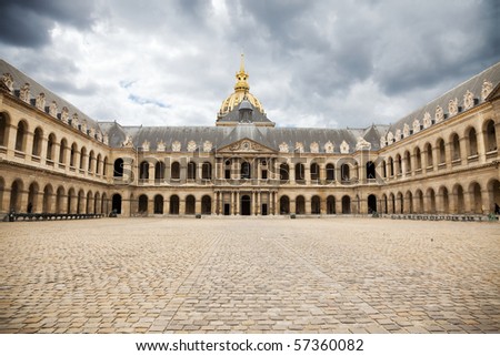Great Court of Les Invalides complex, Paris.