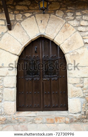 Old wooden door from a village in Cantabria, Spain