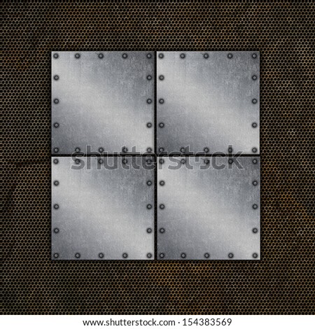 Grunge style metal plate background