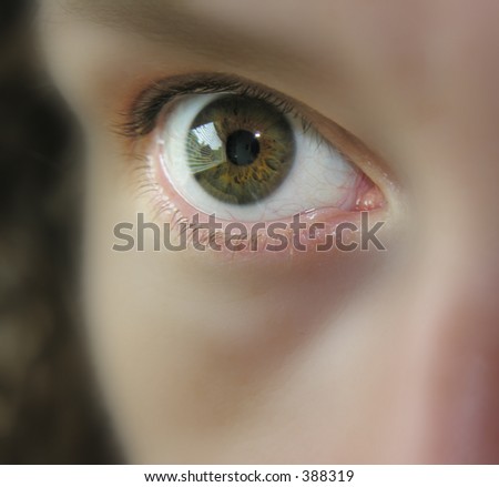 Female eye - very soft focus on everything but the eye
