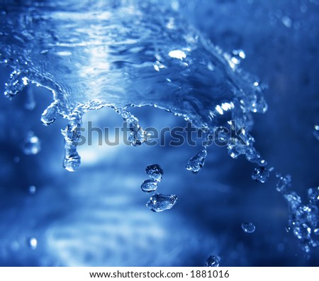 Refreshing water splash