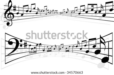 stock vector Abstract music designs