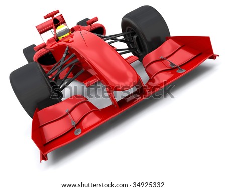 Formula  Auto Racing News on 3d Render Of A Formula One Racing Car Stock Photo 34925332