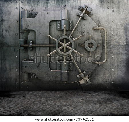 cartoon bank vault