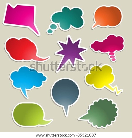 colourful speech bubbles