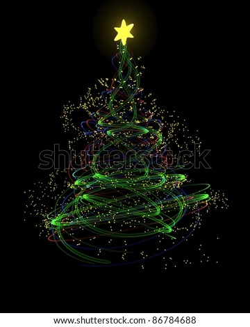 3d render of a neon christmas tree concept stock photo 3d render of a neon christmas tree concept stock photo