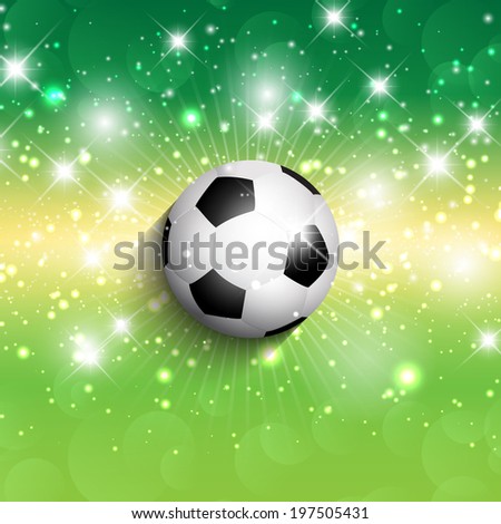 Football / soccer ball on an abstract background