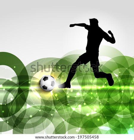Silhouette of a football / soccer player
