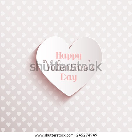 Valentines day background with heart design